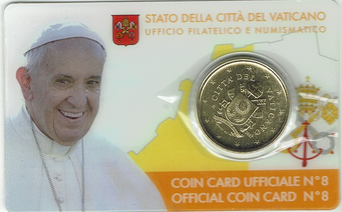 (afbeelding voor) Vaticaan Coincard No. 8 Munt 50 cent 2017